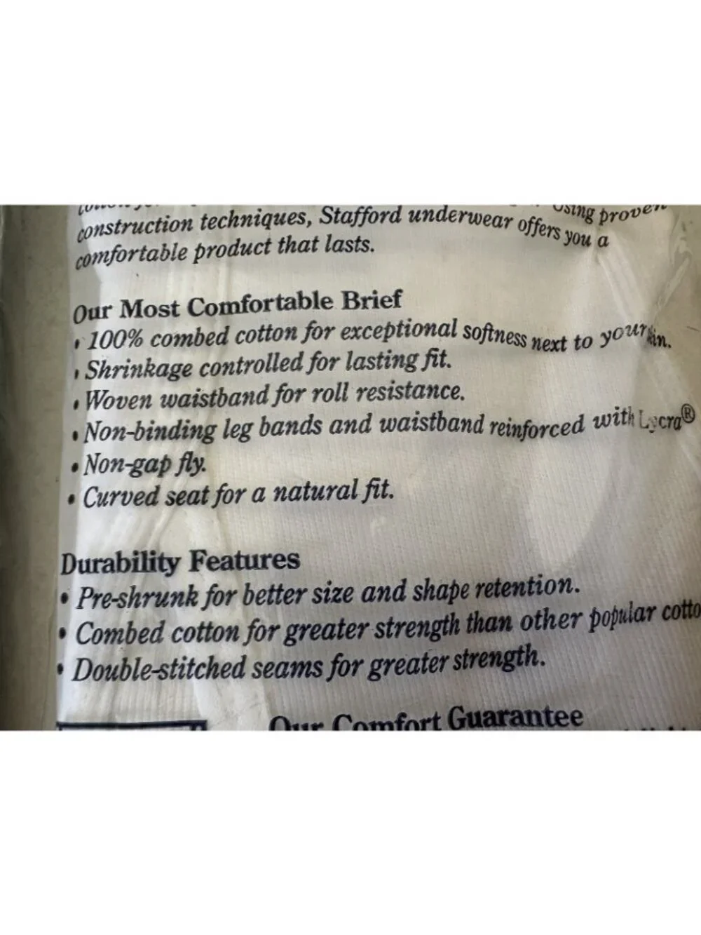 5 VTG NOS men 34 Full Cut Briefs underwear Stafford Penney's tighty whities READ